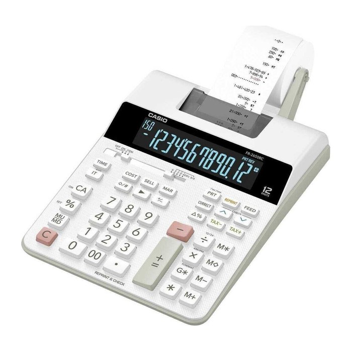 CASIO FR-2650RC Tischrechner druckend weiß