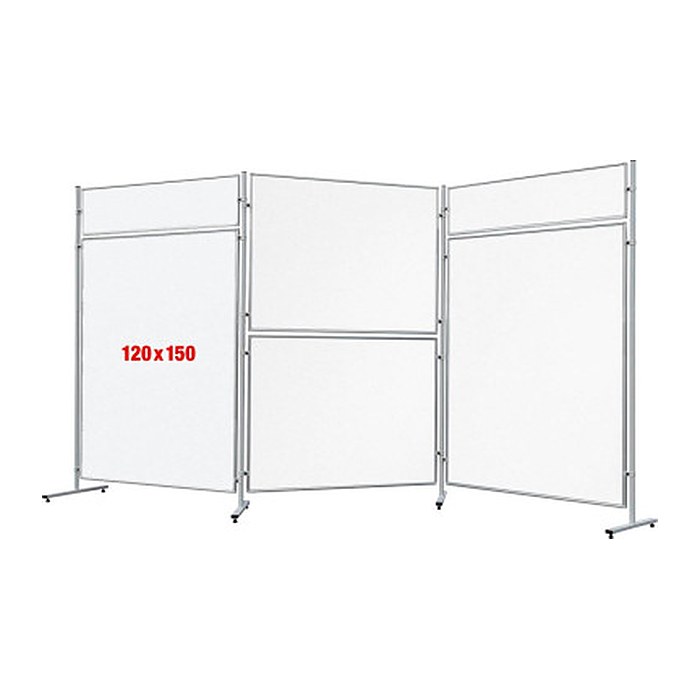 FRANKEN Trennwand ECO, doppelseitig, weiß 120,0 x 150,0 cm, 1 St.