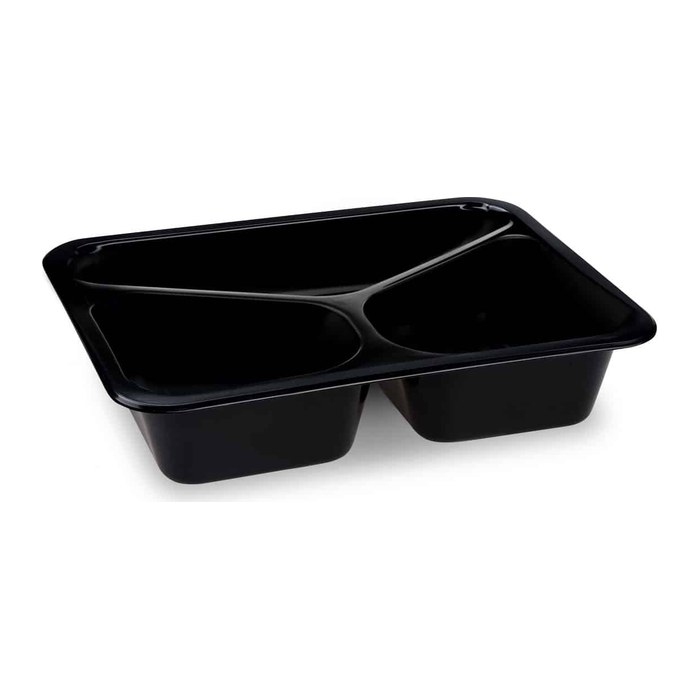 PROPAC Mehrweg-Menüschalen schwarz 22,7 x 17,8 cm, 20 St.