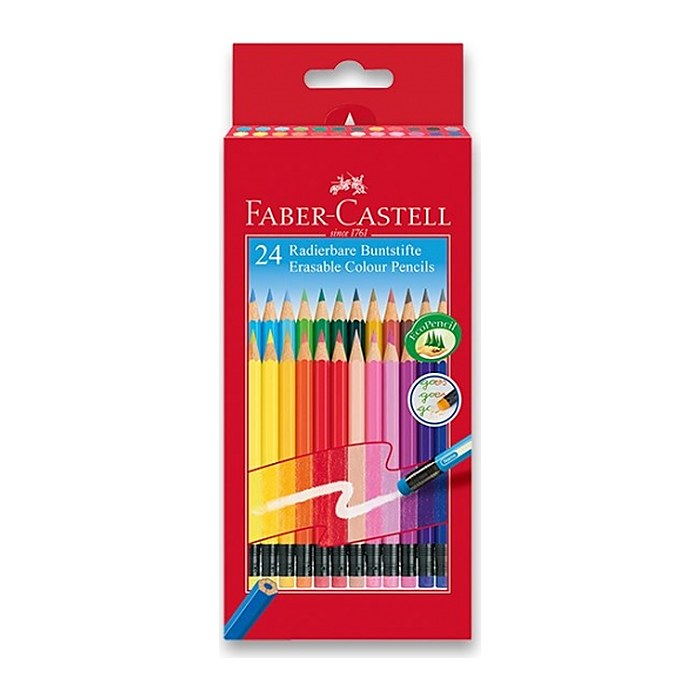 FABER-CASTELL Classic Colours Radierbare Buntstifte farbsortiert, 1 St.