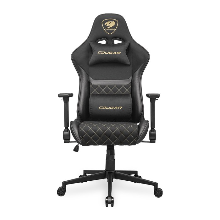 COUGAR Gaming-Stuhl Armor One V2 Gold F, PVC/Stoff, Schwarz