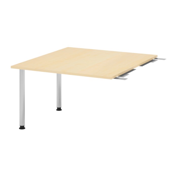 HAMMERBACHER Verbindungsplatte höhenverstellbar KT12C ahorn, chrom rechteckig 120,0 x 130,0 x 72,0 - 74,0 cm