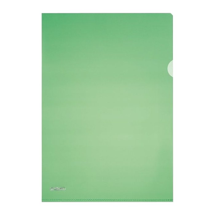 herlitz Sichthüllen DIN A4 grün genarbt 0,19 mm, 10 St.