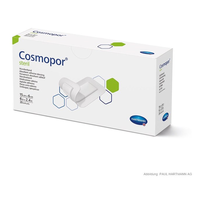 HARTMANN Wundverband Pflaster Cosmopor® Steril 9008042 weiß 6,0 x 15,0 cm, 25 St.
