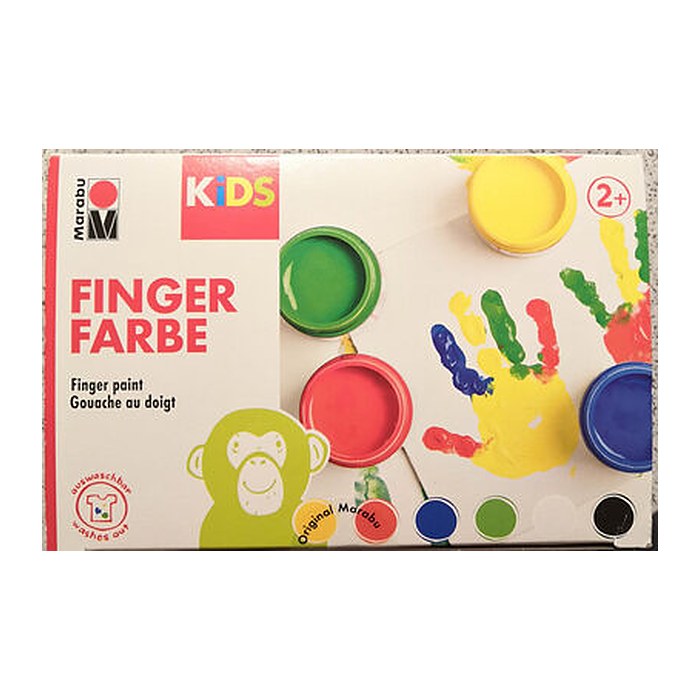 Marabu KiDS Fingerfarben farbsortiert, 6 St.