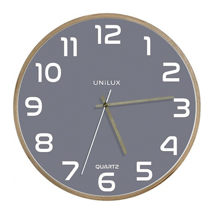 unilux Wanduhr BALTIC braun Kunststoff, Ø 31,5 cm