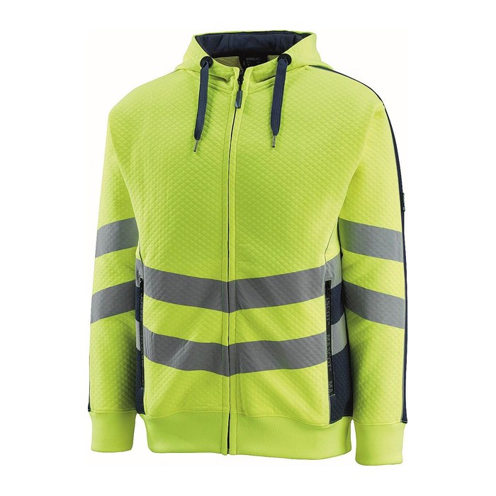 MASCOT® unisex Warnschutz-Langarmshirt Corby gelb, schwarzblau Größe 4XL, 1 St.