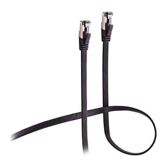 Shiverpeaks Patchkabel CAT8.1 U/FTP flach schwarz 25cm