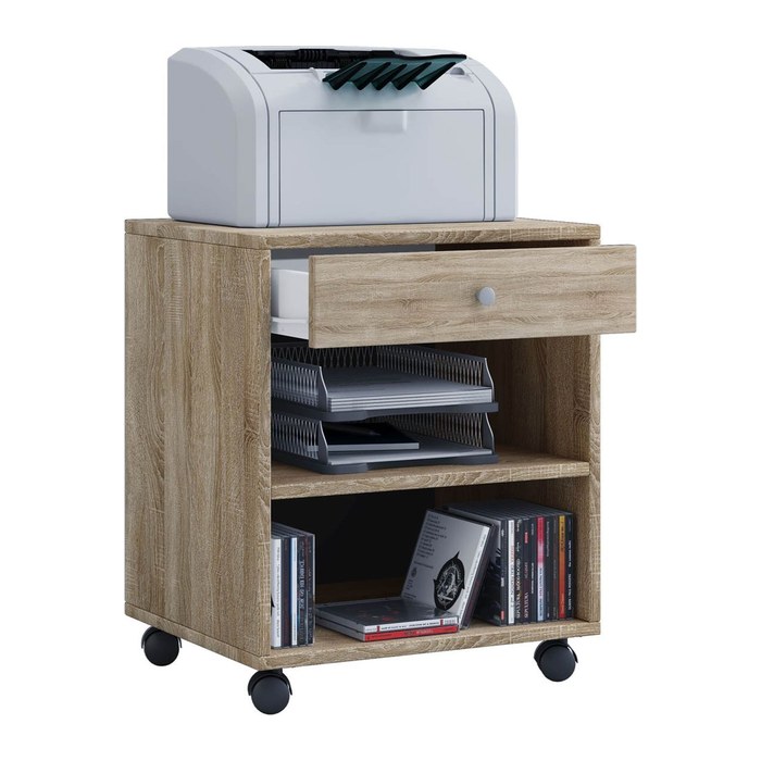 VCM my office Salda Rollcontainer sonoma-eiche 1 Auszug 45,0 x 38,0 x 54,0 cm