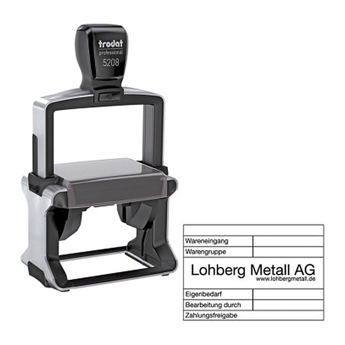 trodat Textstempel, individualisierbar 5208 selbstfärbend schwarz ohne Logo, 1 St. - Nachträglich per Gutschein personalisieren