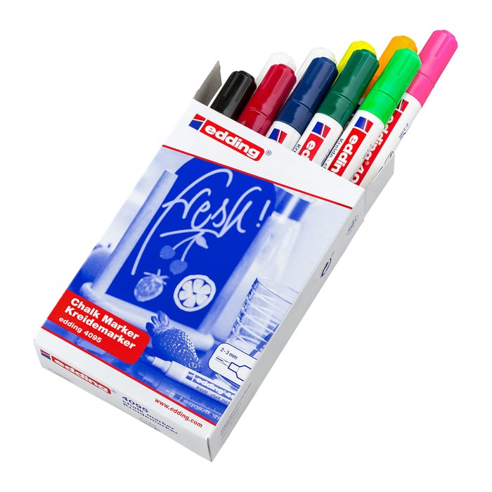 edding 4095 Kreidemarker farbsortiert 2,0 - 3,0 mm, 10 St.
