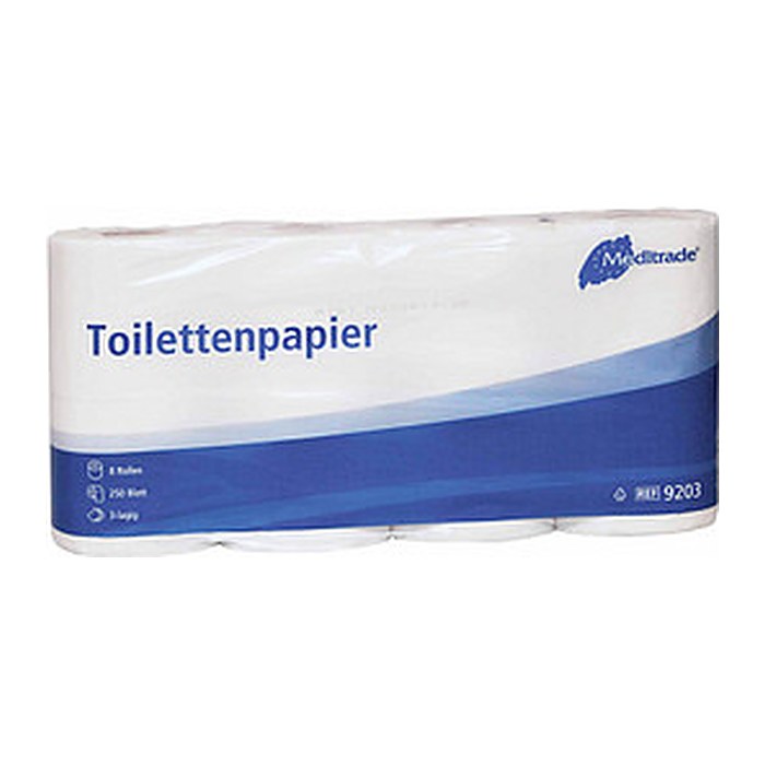 Meditrade® Toilettenpapier 3-lagig, 8 Rollen