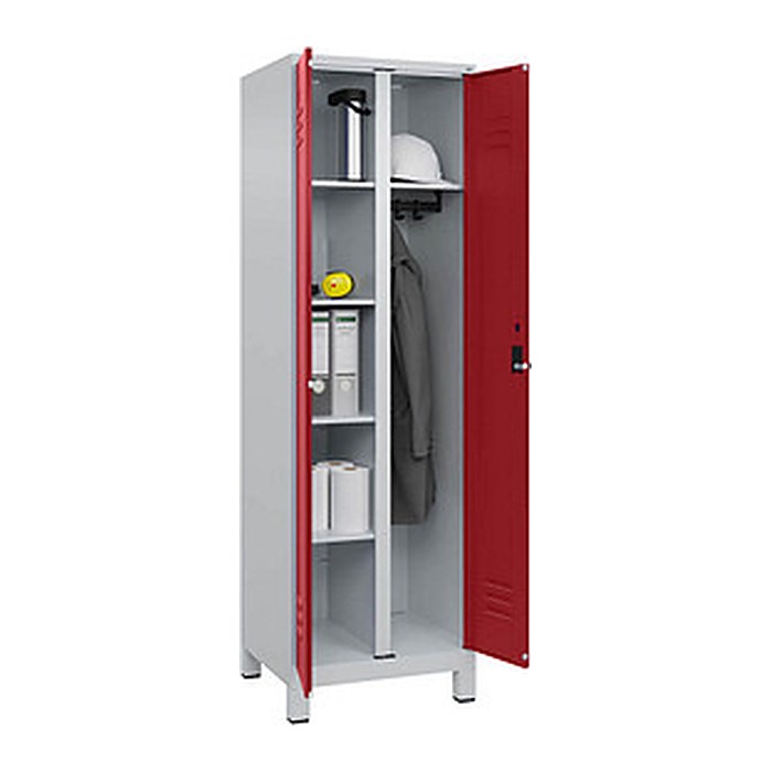 CP Spind Classic Plus lichtgrau, rubinrot 080610-20 S10001, 1 Schließfach 60,0 x 50,0 x 195,0 cm