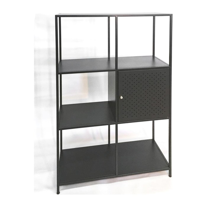 HAKU Möbel Bücherregal schwarz 80,0 x 37,0 x 134,0 cm, 1 St.