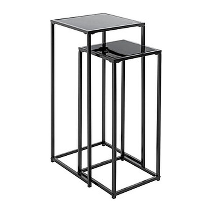 HAKU Möbel Pflanzenständer-Set Metall schwarz, 1 Set
