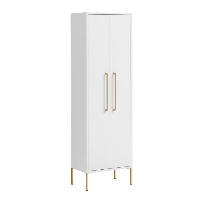 MÖBELPARTNER Badschrank Sarah 148437 kreideweiß 46,2 x 30,1 x 154,7 cm