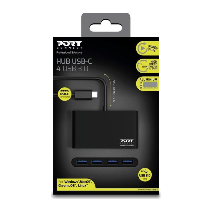 Port USB-C Hub 4 Port 3.0 5Gbps Verteiler Adapter