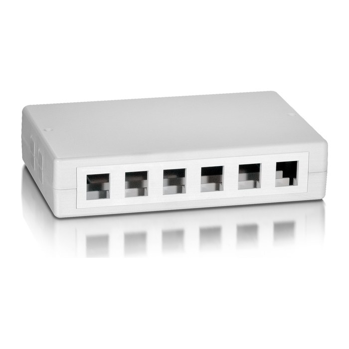Equip Aufputzdose 12-Port Keystone ungeschirmt weiß Polybeutel