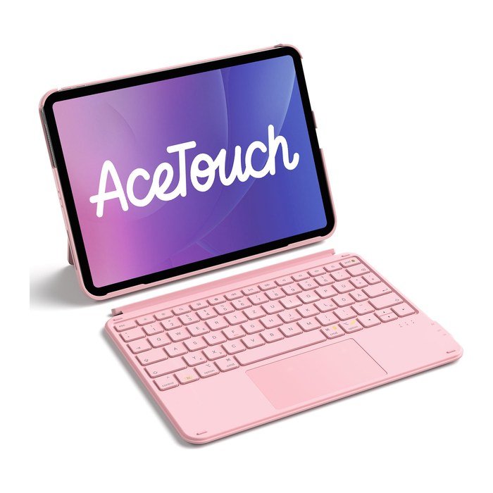 inateck Keyboard Ace Touch iPad 11"/Air 4-5 Com. QWERTZ pink