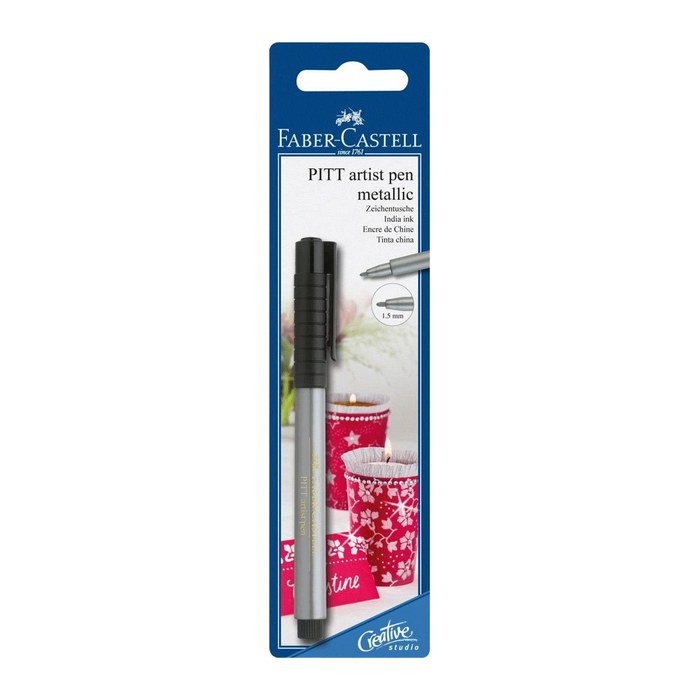 FABER-CASTELL Pitt Artist Pen Lackmarker silber 1,5 mm, 1 St.