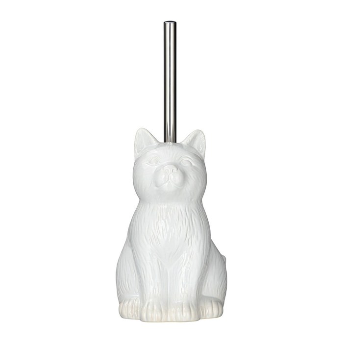 WENKO WC-Garnitur Cat weiß Stein, 1 St.