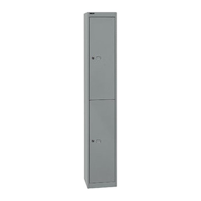 BISLEY Spind silber CLK122355, 2 Schließfächer 30,5 x 30,5 x 180,2 cm