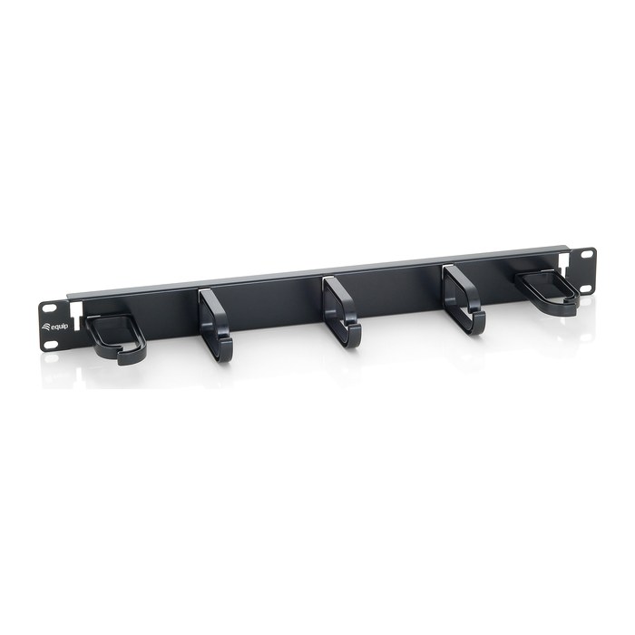 Equip 19" Kabelmanagement 5xPlastikringe Stahl 1U RAL9005