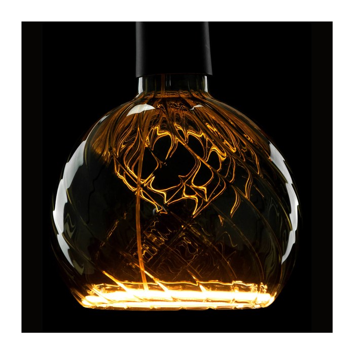 SEGULA LED Floating Globe 150 twisted smokey grau E27 230Lm