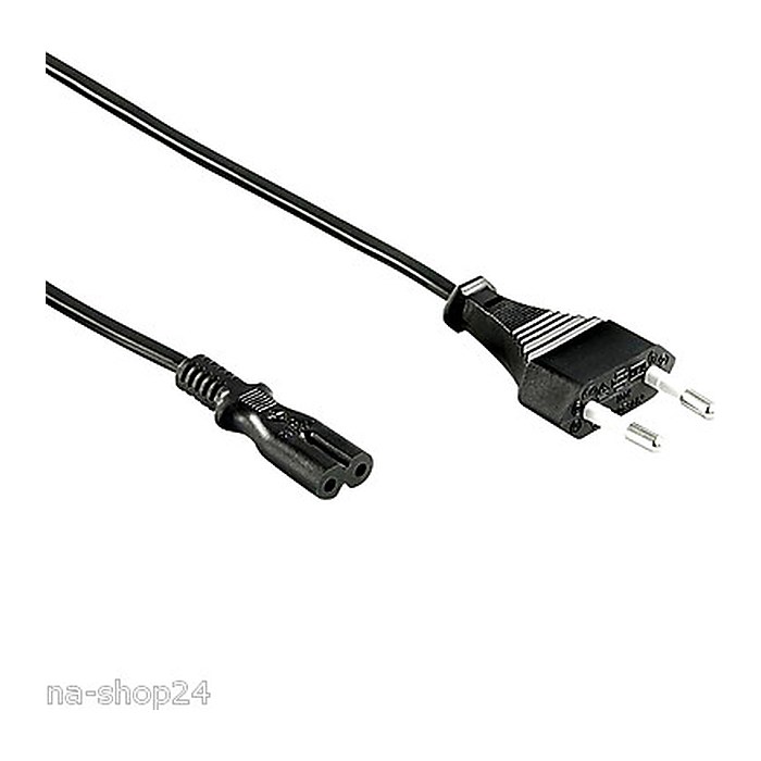 goobay Euro/Geräte C7 Netzkabel Netzkabel mit Eurostecker 1,5 m schwarz, 1 St.