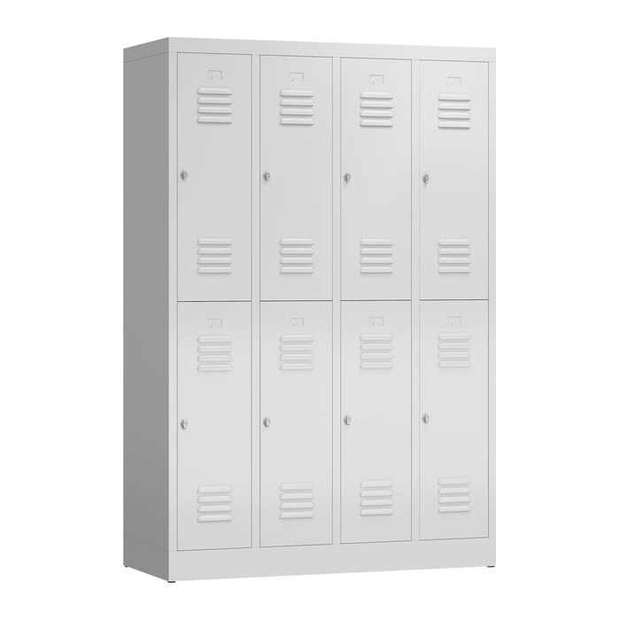ClassiX Spind lichtgrau X-520240, 8 Schließfächer 118,5 x 50,0 x 180,0 cm