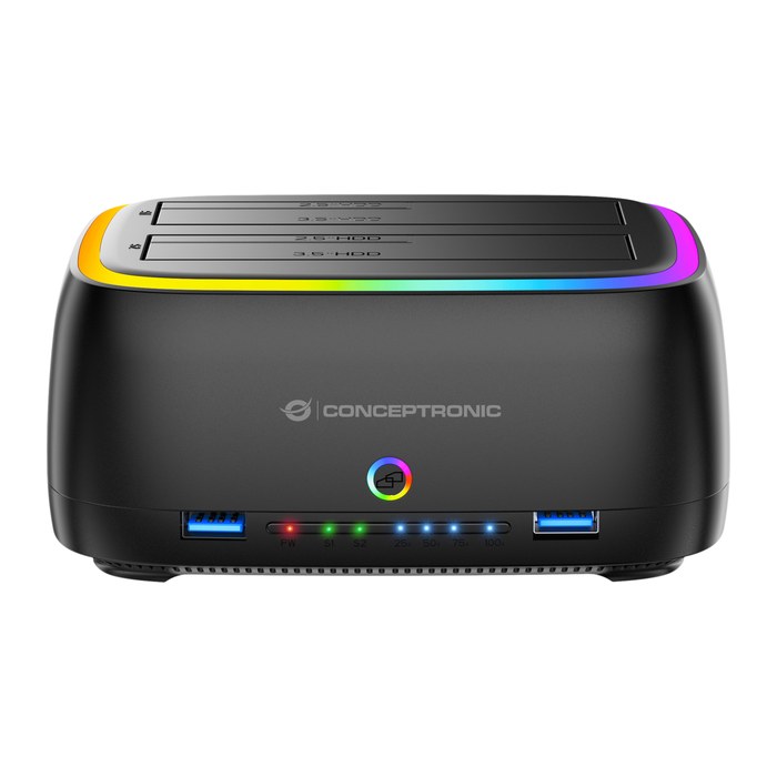 CONCEPTRONIC Festplattengehäuse 2.5/3.5"HDD/SSD 2xUSB-A sw