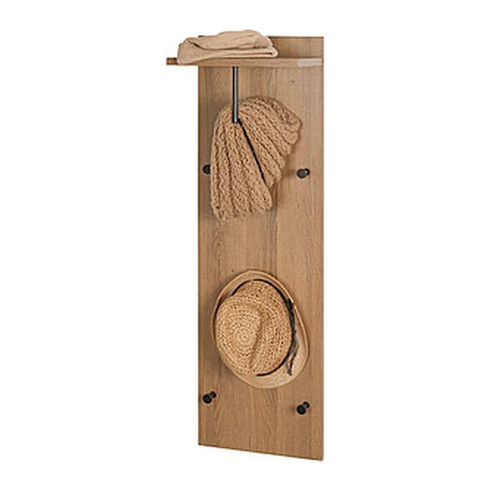 HAKU Möbel Wandgarderobe 37148 eiche Holz 5 Haken 30,0 x 100,0 cm, 1 St.