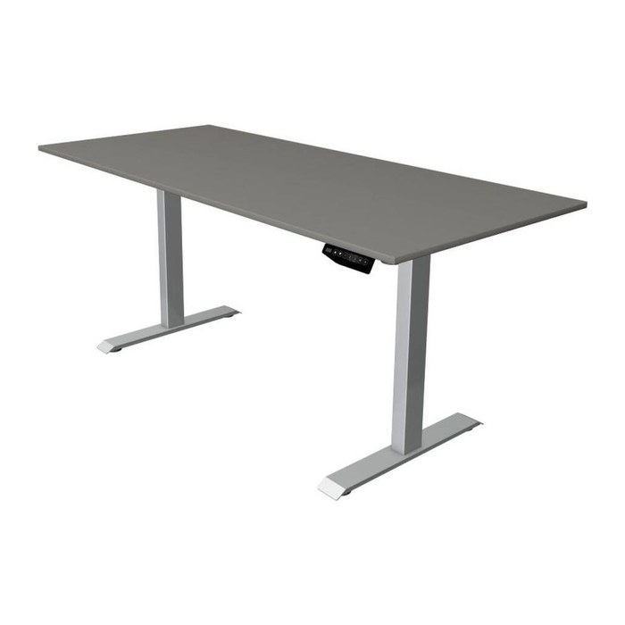 Kerkmann Move 4 elektrisch höhenverstellbarer Schreibtisch ahorn rechteckig, T-Fuß-Gestell silber 180,0 x 80,0 cm