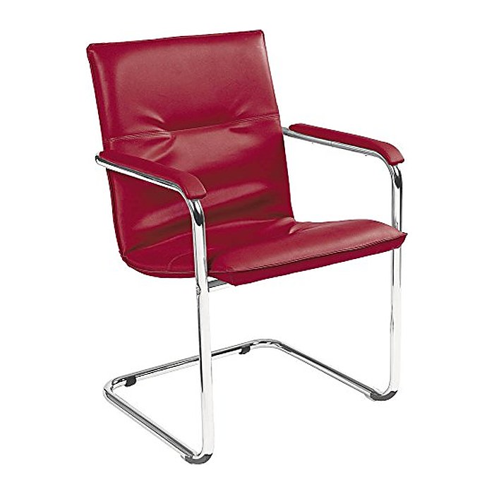 Nowy Styl Besucherstühle Rumba RUMBA CHROM V79N rot Kunstleder, 2 St.