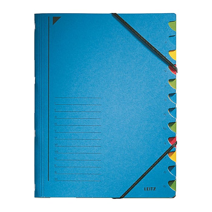 LEITZ Ordnungsmappe 3912 12 Fächer blau, 1 St.