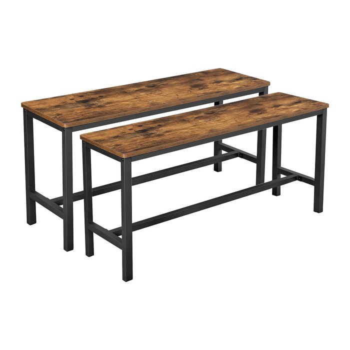 VASAGLE Sitzbänke KTB33X braun Holz 108,0 cm, 2 St.