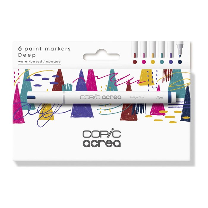 COPIC® acrea Deep Layoutmarker-Set farbsortiert 0,8 mm, 6 St.