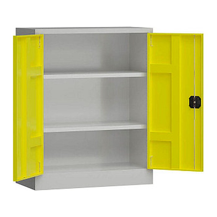 ClassiX Stahlschrank X-530316 zinkgelb, lichtgrau 2 Fachböden 80,0 x 38,0 x 100,0 cm, aufgebaut, 1 St.