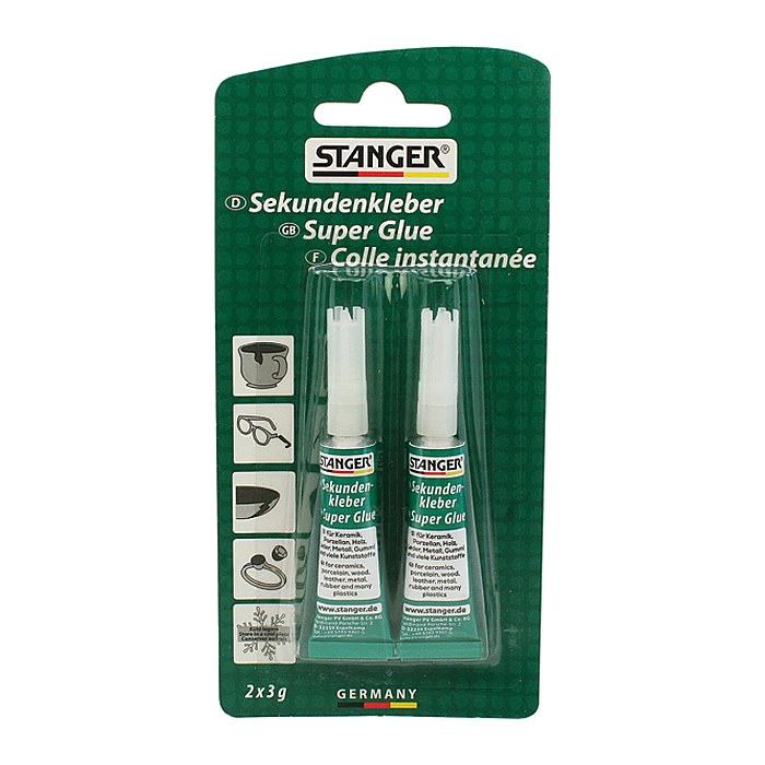 STANGER Sekundenkleber 2x 3,0 g, 2 St.