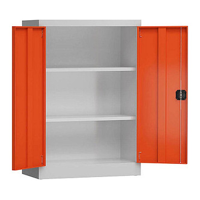 ClassiX Stahlschrank X-530324 feuerrot, lichtgrau 2 Fachböden 92,0 x 42,0 x 120,0 cm, aufgebaut, 1 St.