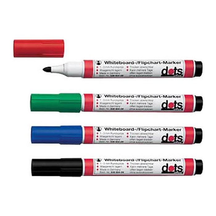 dots Whiteboard-Marker farbsortiert 1,5 - 3,0 mm, 4 St.