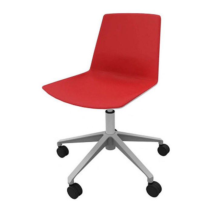 Quadrifoglio Besucherstuhl Clue OCLUEA01 GR B01/018 rot, grau Stoff, 1 St.