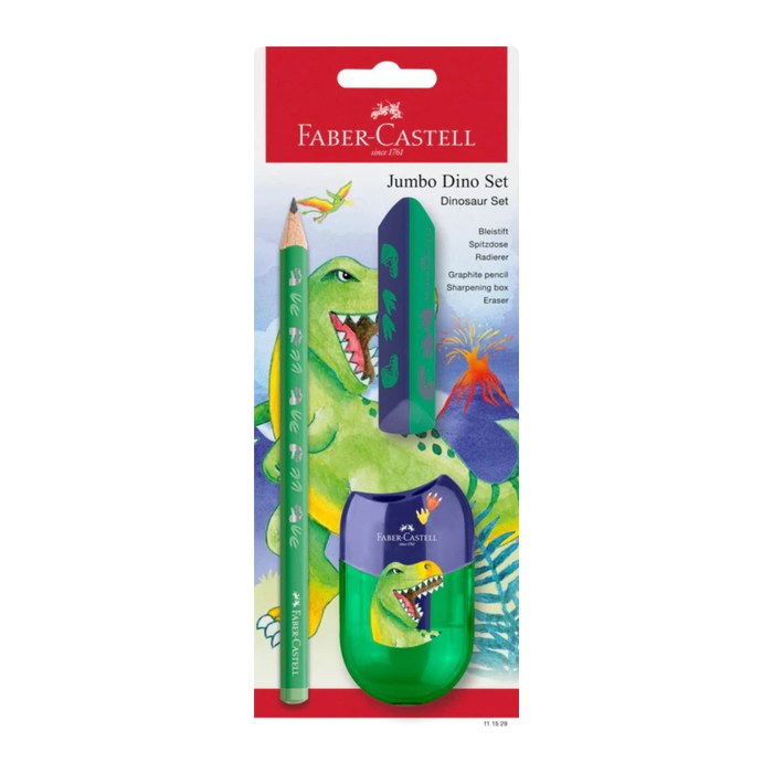 FABER-CASTELL Schreibset Dino grün