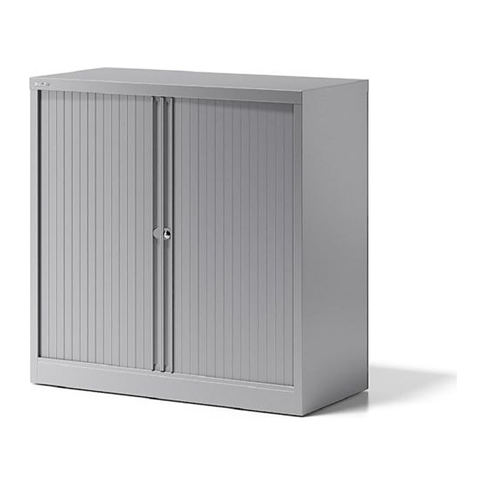 BISLEY Essentials Rollladenschrank silber 1 Fachboden 100,0 x 47,0 x 100,0 cm