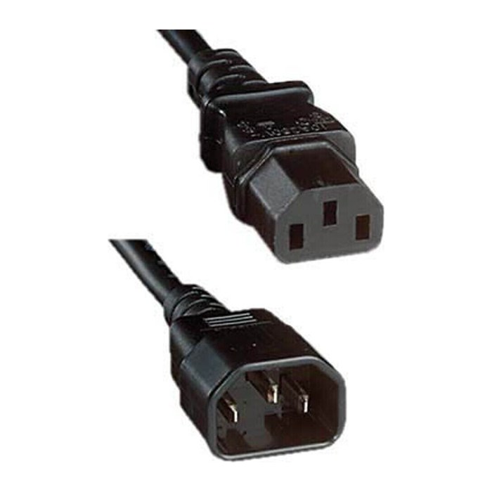 goobay Geräte C14/Geräte C13 Kabel Kaltgeräte-Verlängerungskabel 1,5 m schwarz, 1 St.