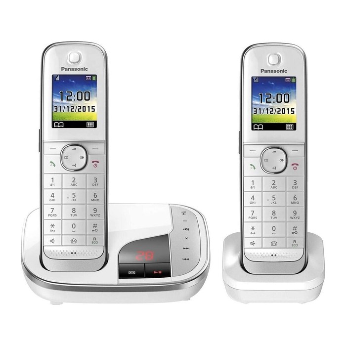 Panasonic KX-TGJ322GW Schnurloses Telefon-Set mit Anrufbeantworter weiß