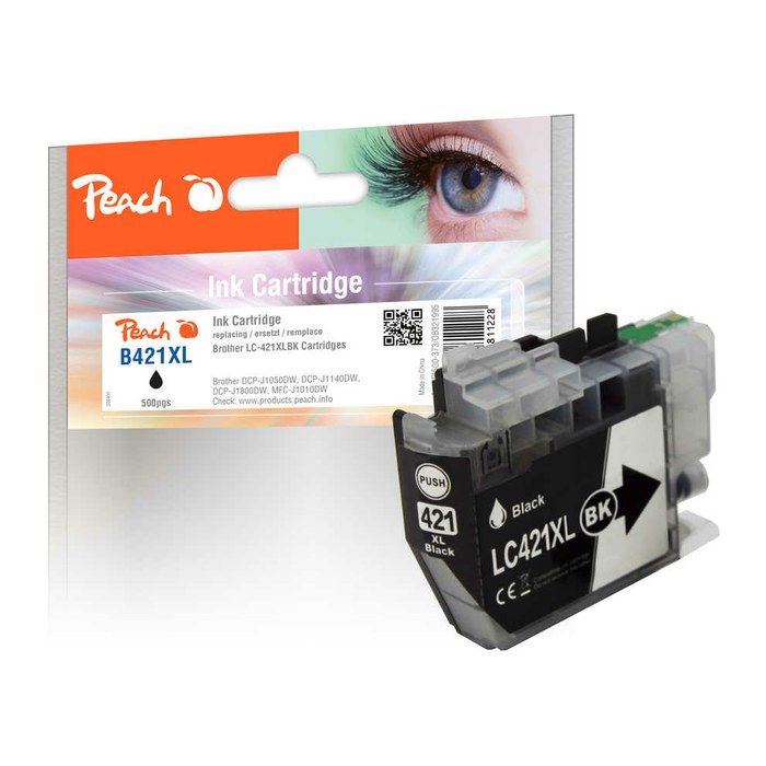 Peach Patrone Brother LC-421XL black kompatibel