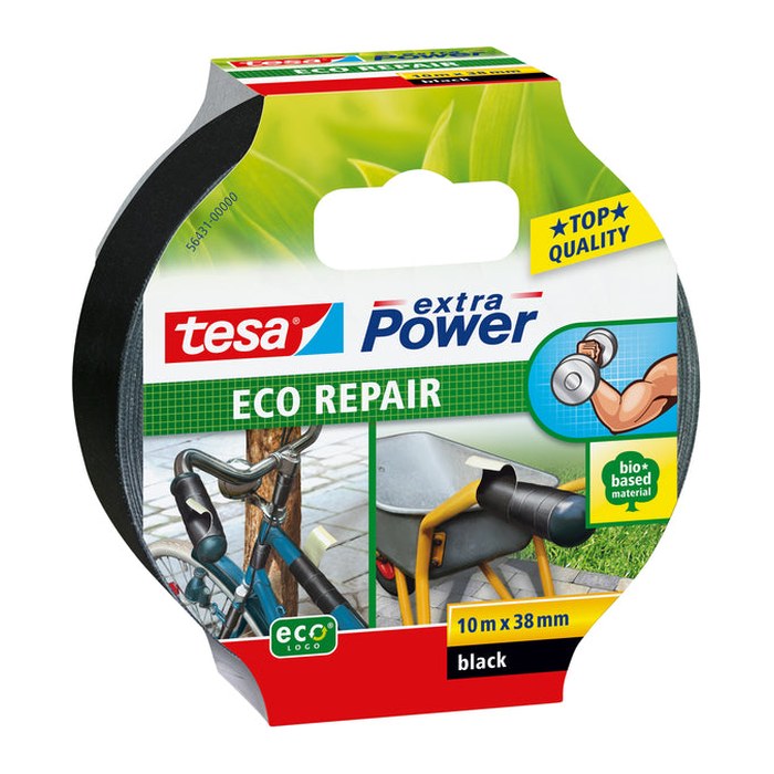 tesa ECO REPAIR Gewebeband schwarz 38,0 mm x 10,0 m 1 Rolle