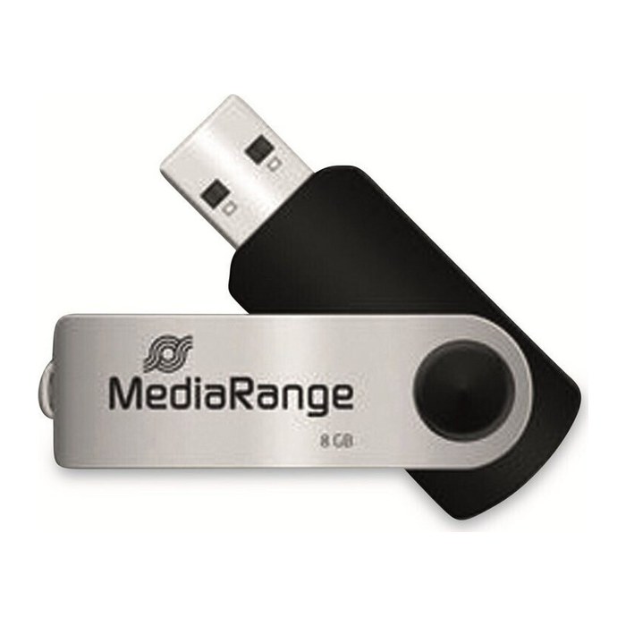 MediaRange USB-Stick schwarz, silber 8 GB, 1 St.