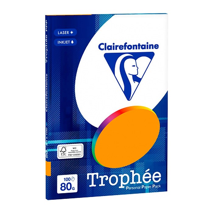 Clairefontaine Kopierpapier Trophée orange DIN A4 80 g/qm 100 Blatt